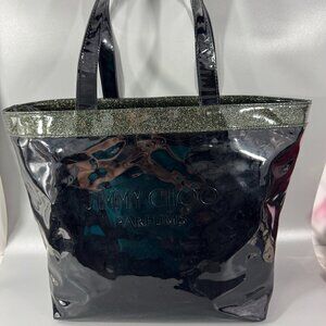 Jimmy Choo Black and Silver Tote Bag